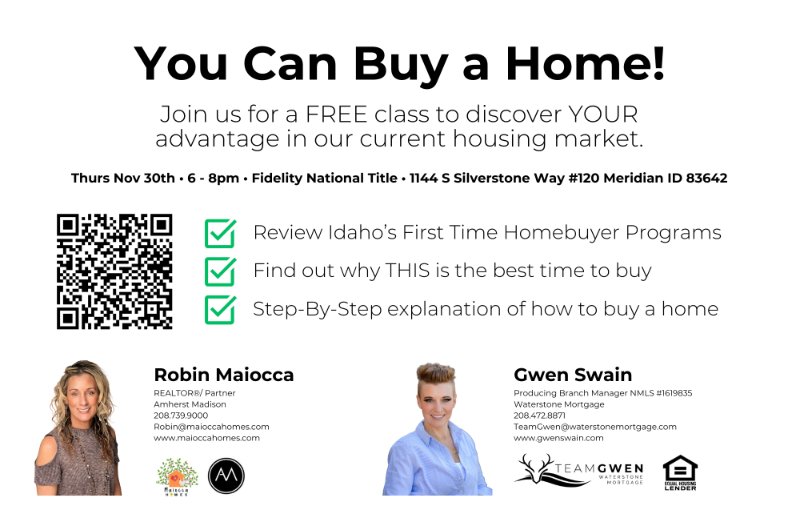 First time home buyer flyer